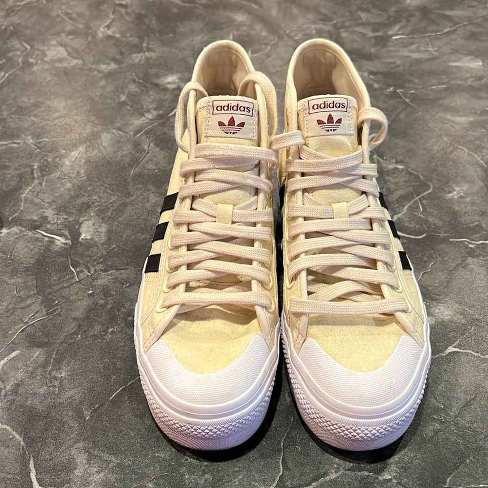 High top adidas sneakers